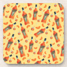 ハンドドローアペロルSpritzカクテルアワーコースター