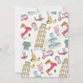 ハンドドローイタリアンドローマメディテラネアンパーティー 招待状 (裏面)