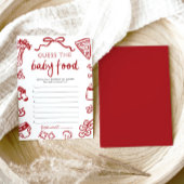 ハンドドローイタリアンド赤ちゃんシャワーベビー食品を推測 招待状