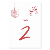 ハンドドローイラストドードルマロ結婚ーン テーブルナンバー (裏面)