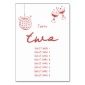 ハンドドローイラストドードルマロ結婚ーン テーブルナンバー (裏面)