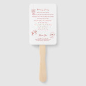 ハンドドローイラストマルーン結婚式 プログラム ハンドファン (裏面)