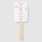 ハンドドローイラストマルーン結婚式 プログラム ハンドファン (正面)