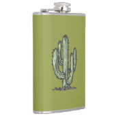 ハンドドローイングのサボテンのイラスト フラスク (右)