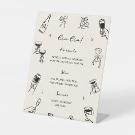 ハンドドローイングシンシンバー 台座サイン