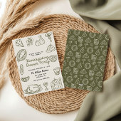 ハンドドローウィムジードゥードルサンクスギビング招待状 シーズンカード