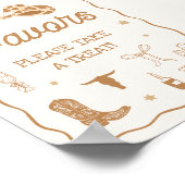 ハンドドローウェスタンブライダルシャワー好意 ポスター (角)