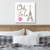 ハンドドローエッフェルタワー キャンバスプリント (インサイチュ (寝室))