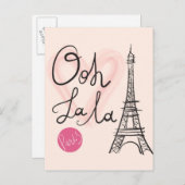 ハンドドローエッフェルタワー ポストカード (正面/裏面)