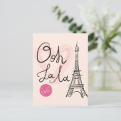 ハンドドローエッフェルタワー ポストカード (スタンド正面)