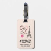 ハンドドローエッフェルタワー ラゲッジタグ (裏面縦)