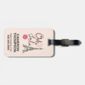 ハンドドローエッフェルタワー ラゲッジタグ (裏面横)