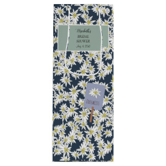 ハンドドローエデルワイスヴィネヤードブテエレガントィック ワインギフトバッグ