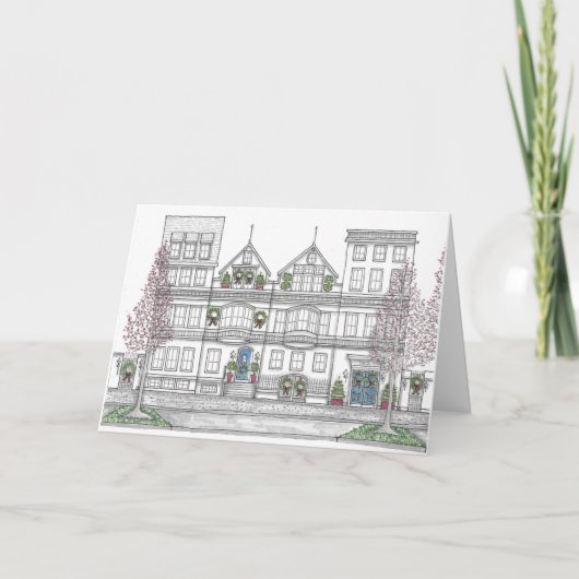 ハンドドローオリジナルシティホリデーカード サンキューカード (正面)