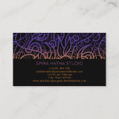 ハンドドローカッコいいドカラフルドードルヨガインストラクター 名刺 (裏面)