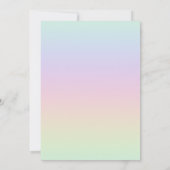 ハンドドローカラフルドマジカルユニコーン誕生日 招待状 (裏面)