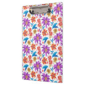 ハンドドローカラフルド異国花柄–70703 クリップボード (左)