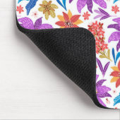 ハンドドローカラフルド異国花柄–70703 マウスパッド (コーナー)