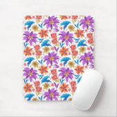 ハンドドローカラフルド異国花柄–70703 マウスパッド (マウス)