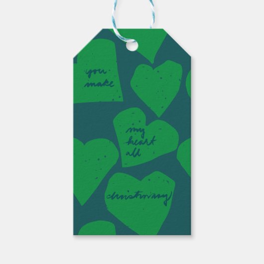 ハンドドロークリスマスイラストレーション ギフトタグ (正面)