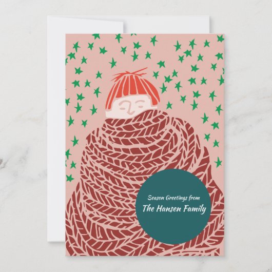 ハンドドロークリスマスイラストレーション シーズンカード (正面)