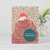 ハンドドロークリスマスイラストレーション シーズンカード (スタンド正面)