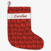 ハンドドロークリスマスイラストレーション スモールクリスマスストッキング (正面)