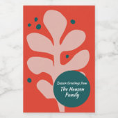 ハンドドロークリスマスイラストレーション フードラベル (シングルラベル)