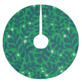 ハンドドロークリスマスイラストレーション ブラッシュドポリエステルツリースカート