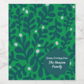 ハンドドロークリスマスイラストレーション ワインラベル (シングルラベル)