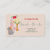 ハンドドロークリスマスブライダルシャワー共有Aレシピ エンクロージャーカード (正面)