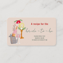 ハンドドロークリスマスブライダルシャワー共有Aレシピ エンクロージャーカード