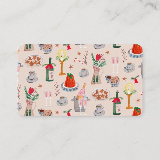 ハンドドロークリスマスブライダルシャワー共有Aレシピ エンクロージャーカード (裏面)