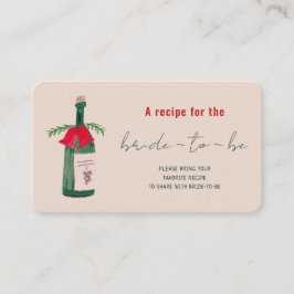 ハンドドロークリスマスブライダルシャワー共有Aレシピ エンクロージャーカード