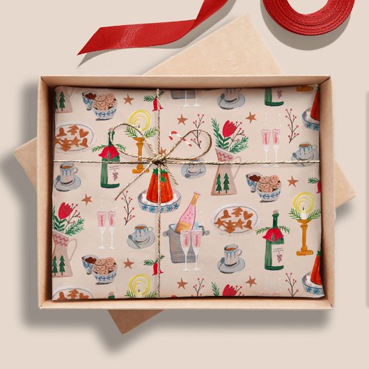 ハンドドロークリスマスブライダルシャワー共有Aレシピ 薄葉紙