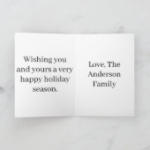 ハンドドロークリスマスボウホリデーカード シーズンカード (内部)