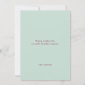 ハンドドロークリスマス小妖精や小人雪だるま冬 シーズンカード (裏面)