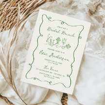 ハンドドローグリーンブライダルブランチ