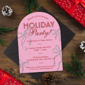 ハンドドローコケットボーズホリデークリスマスパーティー 招待状