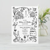 ハンドドローコケットワイザー及びホッター誕生日 招待状 (スタンド正面)