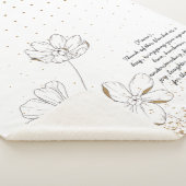 ハンドドローゴールデンカリフォルニアポピーカスタムズ文字 シェルパブランケット (3/4)