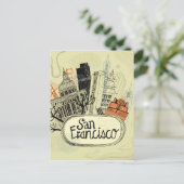 ハンドドローサンフランシスコ ポストカード (スタンド正面)