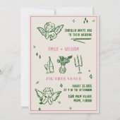 ハンドドローシャンパンタワー結婚式招待状 招待状 (裏面)