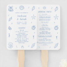 ハンドドローシーシェルズコースト結婚式 プログラム