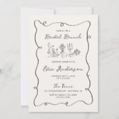 ハンドドロースクイグルブライダルブランチ 招待状 (正面)