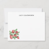 ハンドドローストローゴリーキュートコテージコア ノートカード (正面)