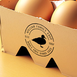 ハンドドロードアヒル&ラウンドファーム詳細エッグカートン セルフインキングスタンプ