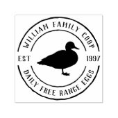 ハンドドロードアヒル&ラウンドファーム詳細エッグカートン セルフインキングスタンプ (デザイン)