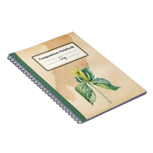 ハンドドロードウェイクロビン組パーソナライズされた成物 ノートブック (右側)