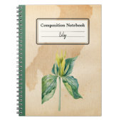 ハンドドロードウェイクロビン組パーソナライズされた成物 ノートブック (正面)